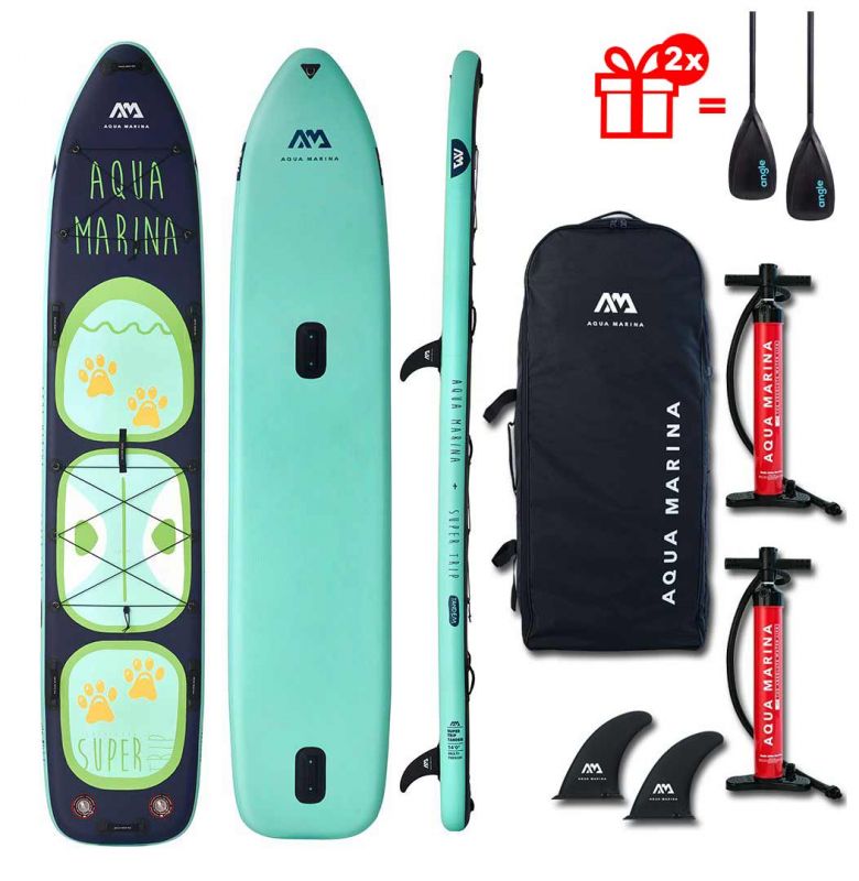 deska sup aqua marina super trip 140 tandem z wioslami