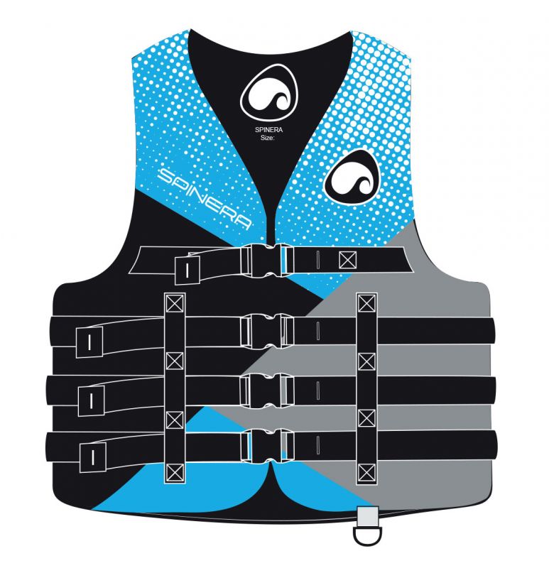 Kamizelka asekuracyjna Jet Ski Deluxe Nylon 50N niebieska XL