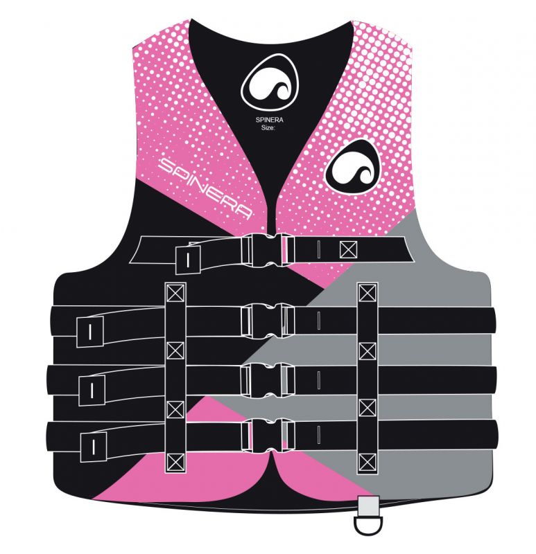 Kamizelka asekuracyjna Jet Ski Deluxe Nylon 50N rózowa XS