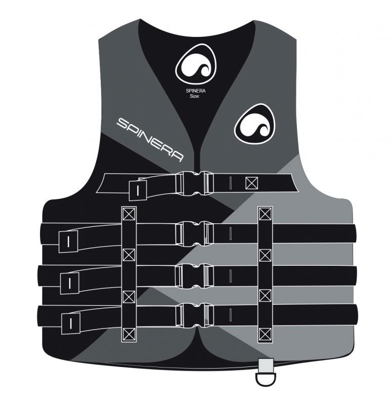 Kamizelka asekuracyjna Jet Ski Deluxe Nylon 50N szara XL