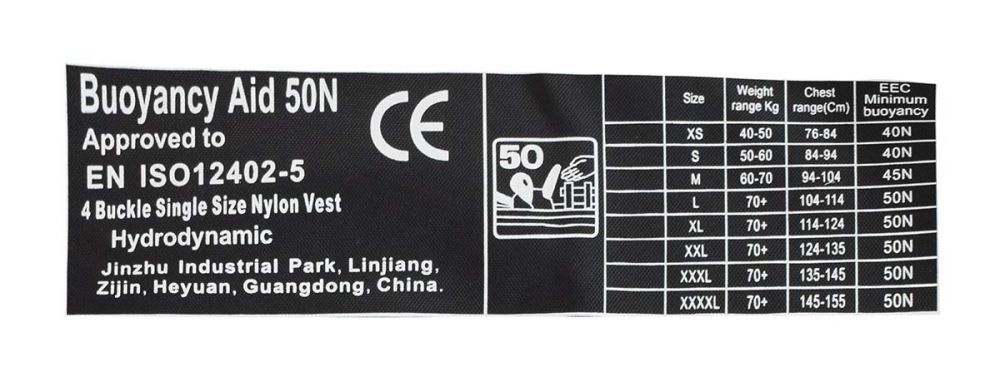 Kamizelka asekuracyjna Jet Ski Deluxe Nylon 50N szara XL
