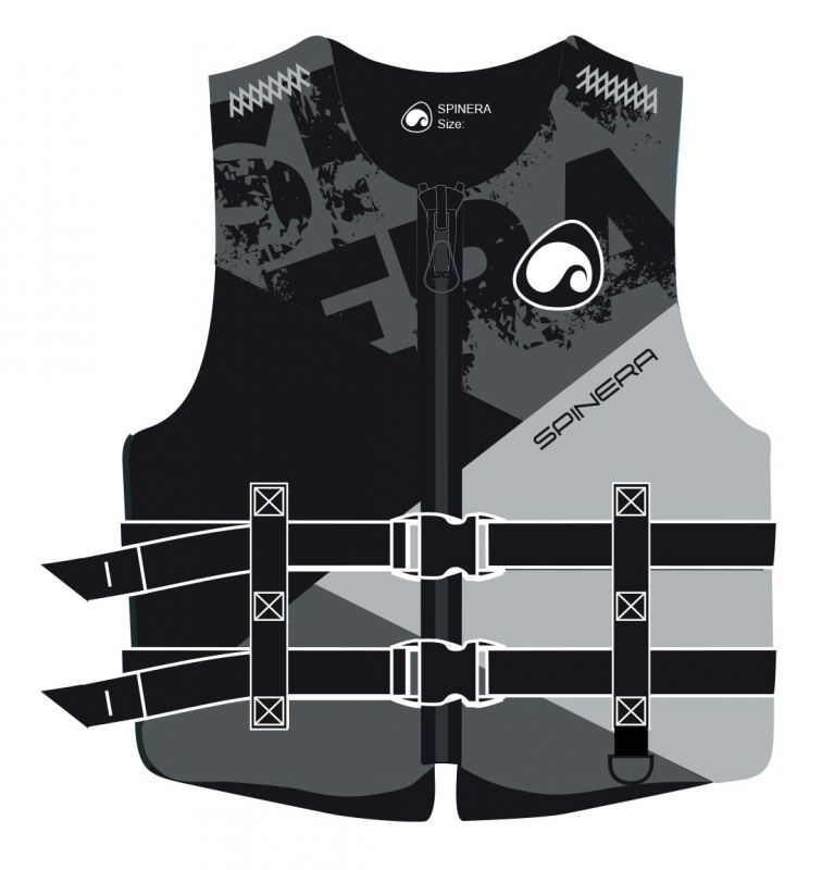 Kamizelka asekuracyjna Jet Ski Relax Neoprene 50N szara XXL