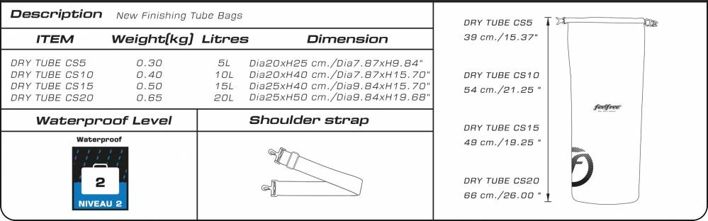 Wodoodporna torba Dry Tube 5L biała