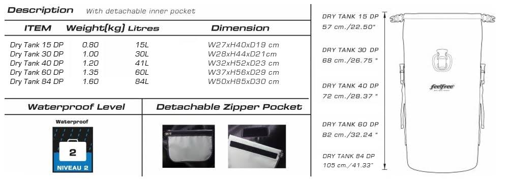 Wodoodporny plecak Feelfree Dry Tank 84L czarny